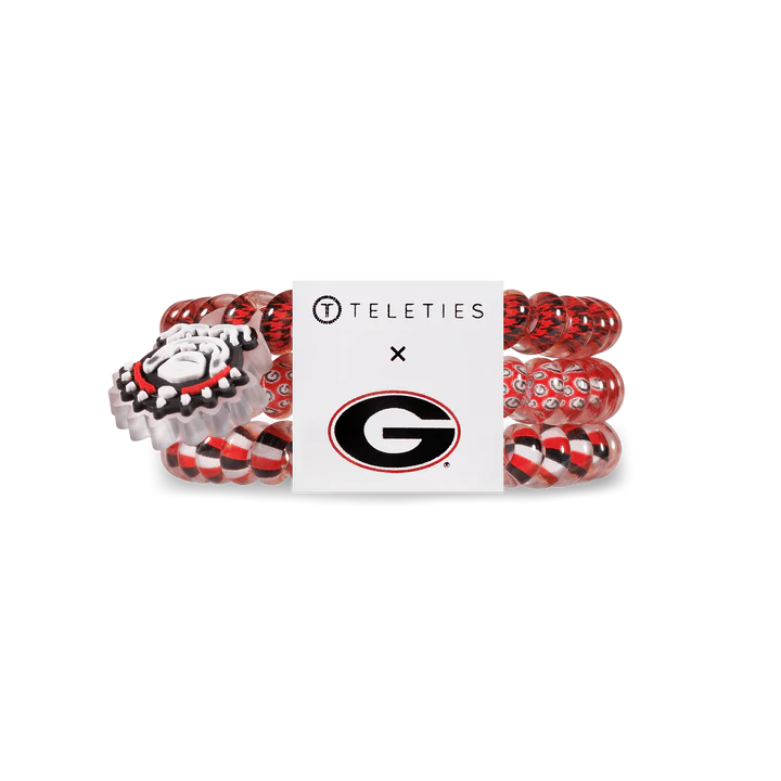 Teleties Georgia Bulldogs Small Hair Ties Set of 3 Teleties