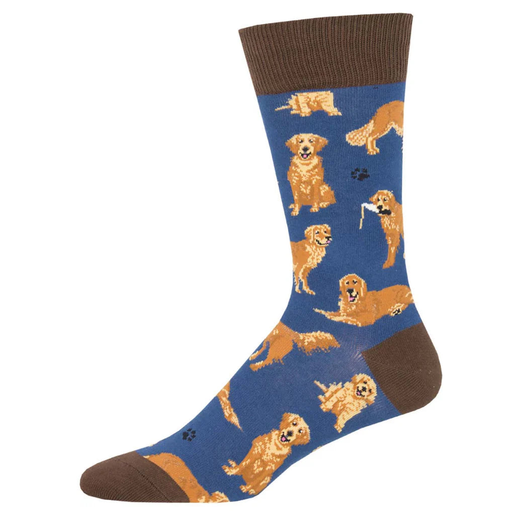 Sock Smith Golden Retrievers Blue Socks Sock Smith