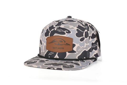 American Flyway Waterfowl Hardwoods II Camo Vintage Rope Old School Hat AFW Outdoors