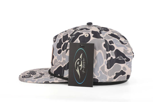 American Flyway Waterfowl Hardwoods II Camo Vintage Rope Old School Hat AFW Outdoors
