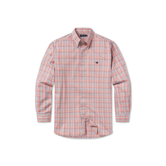 Southern Marsh hartsville plaid dress shirt burnt taupe and sage