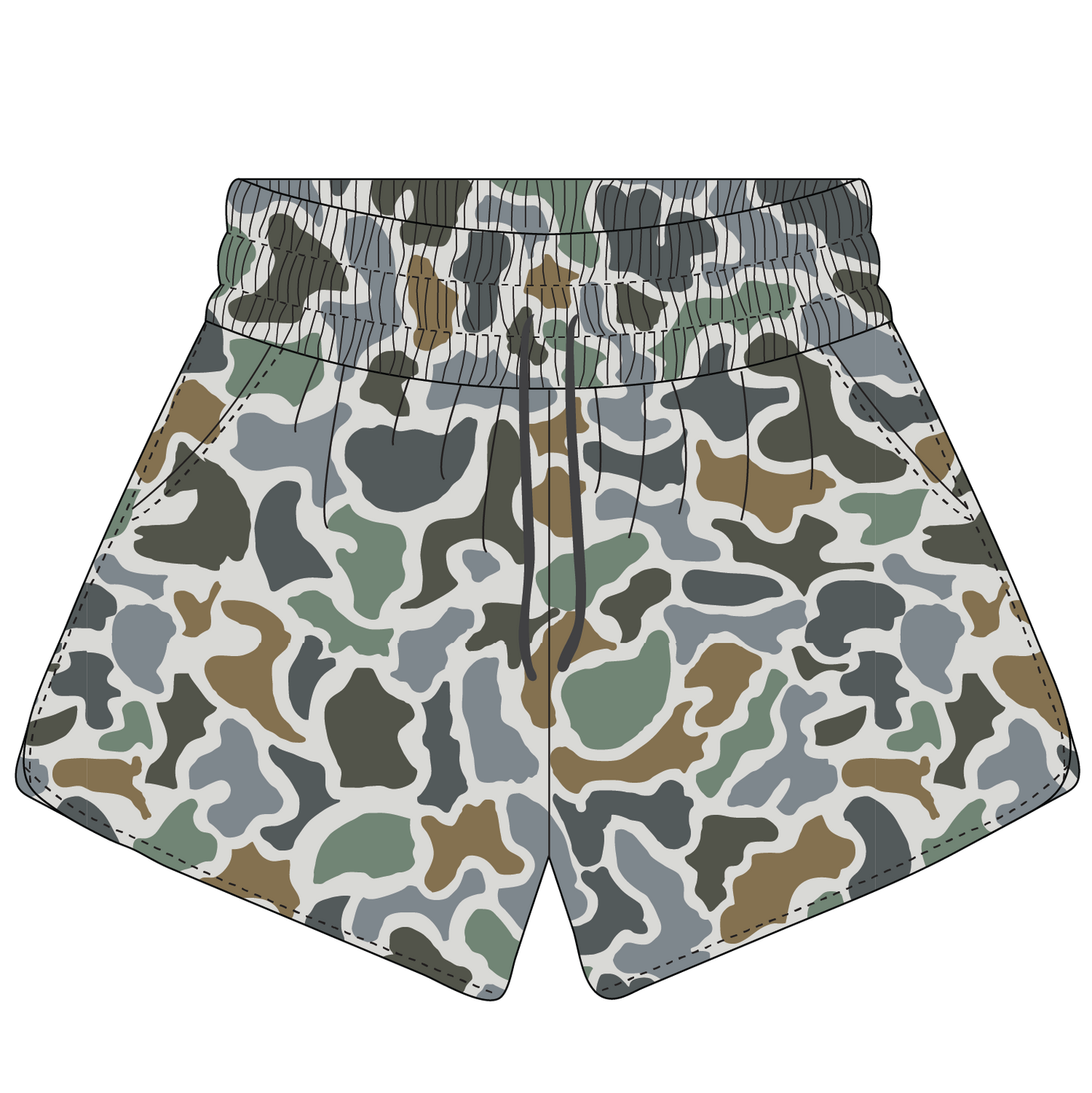 Local Girl High-Waisted Volley Shorts Localflage Camo Local Girl Outfitters