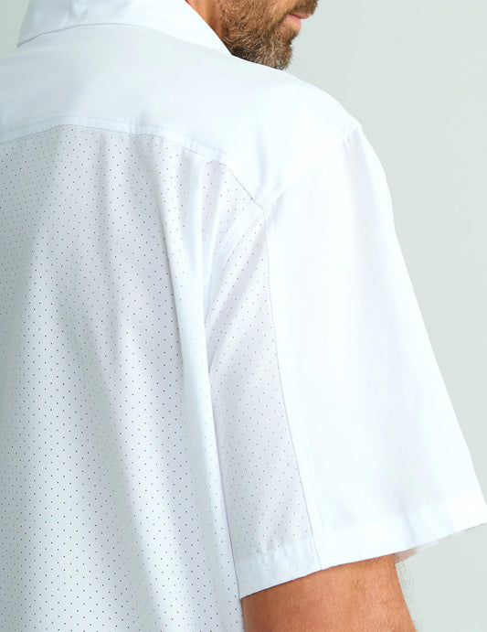 Huk Tidepoint Short Sleeve Button Down White
