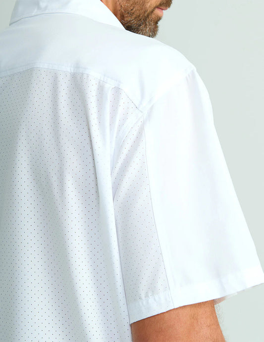 Huk Tidepoint Short Sleeve Button Down White Huk