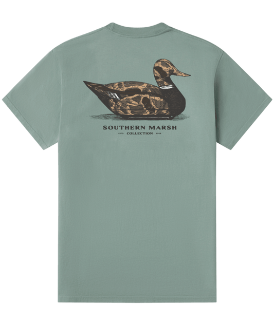 Southern Marsh T-Shirt Youth Vintage Duck Decoy Tee - Camo Burned Sage