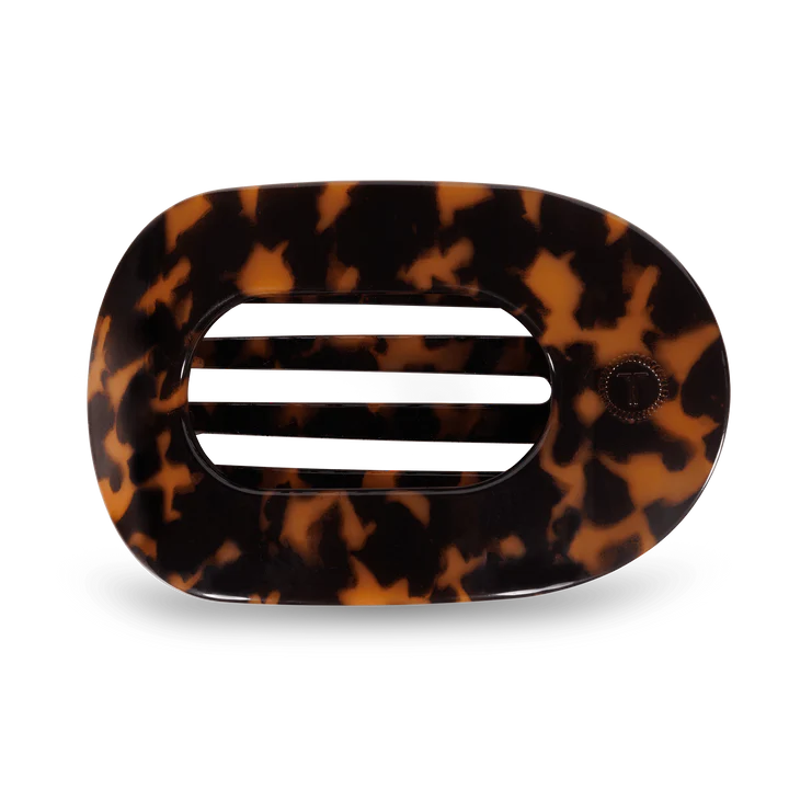 Teleties Tortoise Large Flat Round Clip Teleties