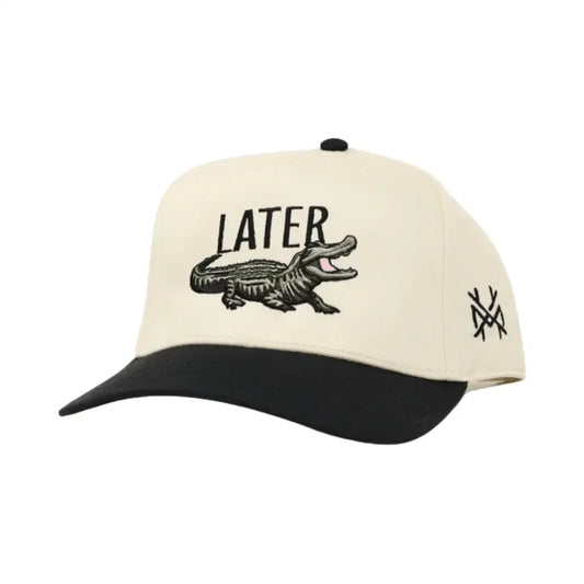 Mad Hatter Later Gator Trucker Hat Retro Black/Natural Mad Hatter
