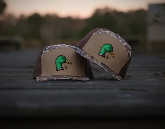 American Fetcher Mallard Head 7 Panel Duck Camo Hat American Fetcher
