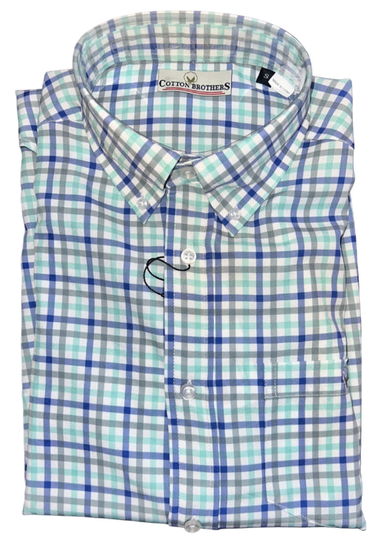 Cotton Brothers Long Sleeve Button Up Dress Shirt Mist