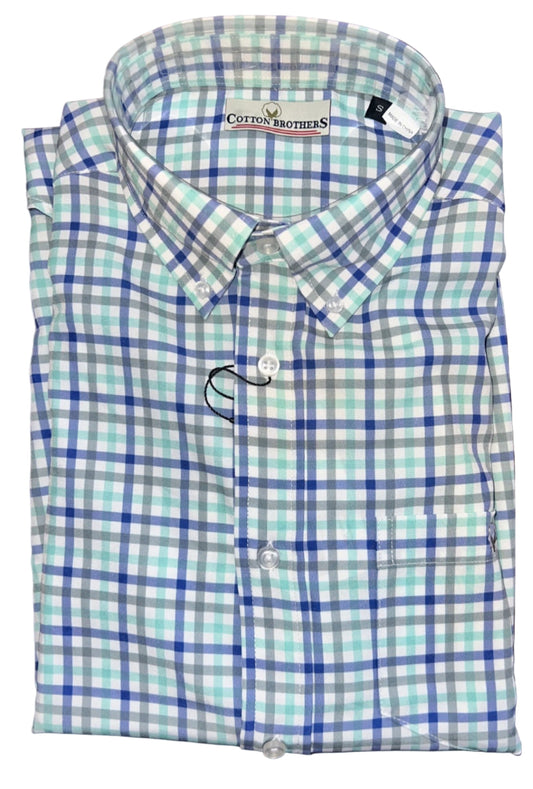 Cotton Brothers Long Sleeve Button Up Dress Shirt Mist Cotton Brothers