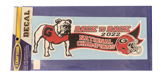 Craftique Georgia Bulldogs National Champs 22 Banner Decal Craftique