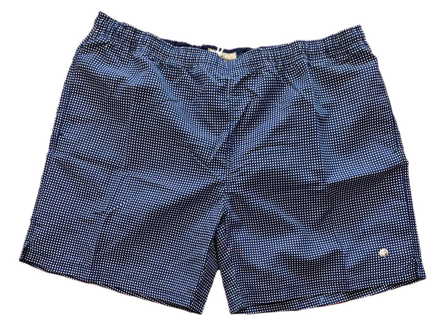 Cotton Brothers Swim Shorts Squares Navy Cotton Brothers
