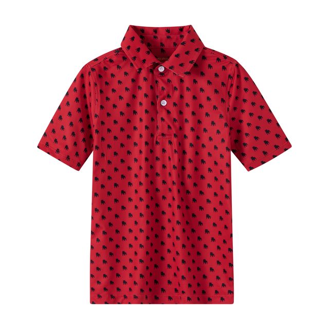 Meripex Performance Polo Shirt Bulldog Outline Red/black Meripex Apparel