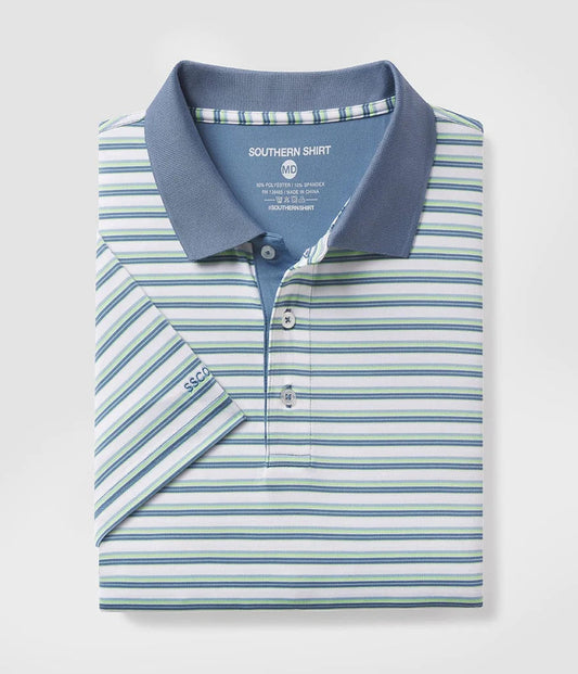 Southern Shirt Co Off Course Somerset Stripe Polo Southern Shirt Co