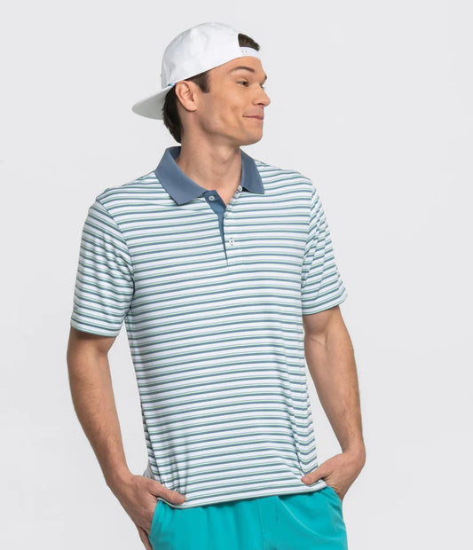 Southern Shirt Co Off Course Somerset Stripe Polo Southern Shirt Co