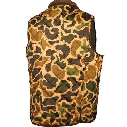 Local boy quilted vest old school camo