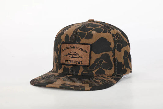 American Flyway Waterfowl Old School Solid Wax Cap w- Black Trim Patch AFW Outdoors