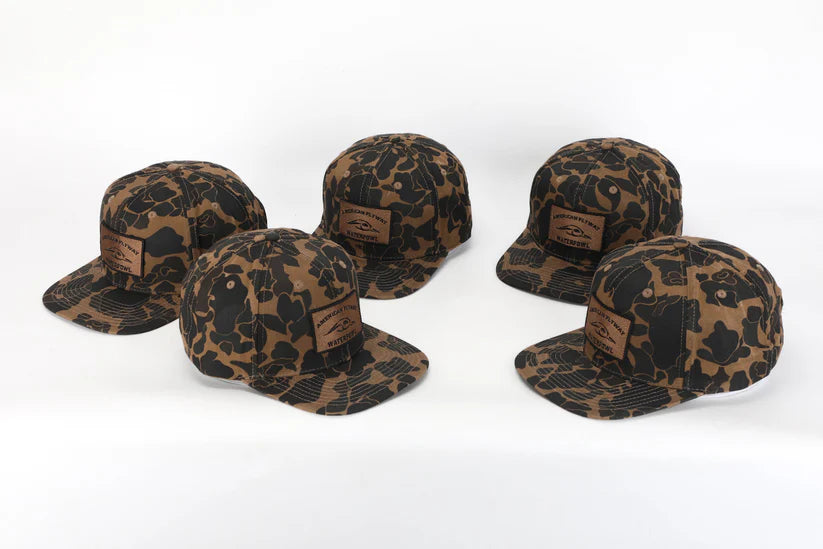 American Flyway Waterfowl Old School Solid Wax Cap w- Black Trim Patch