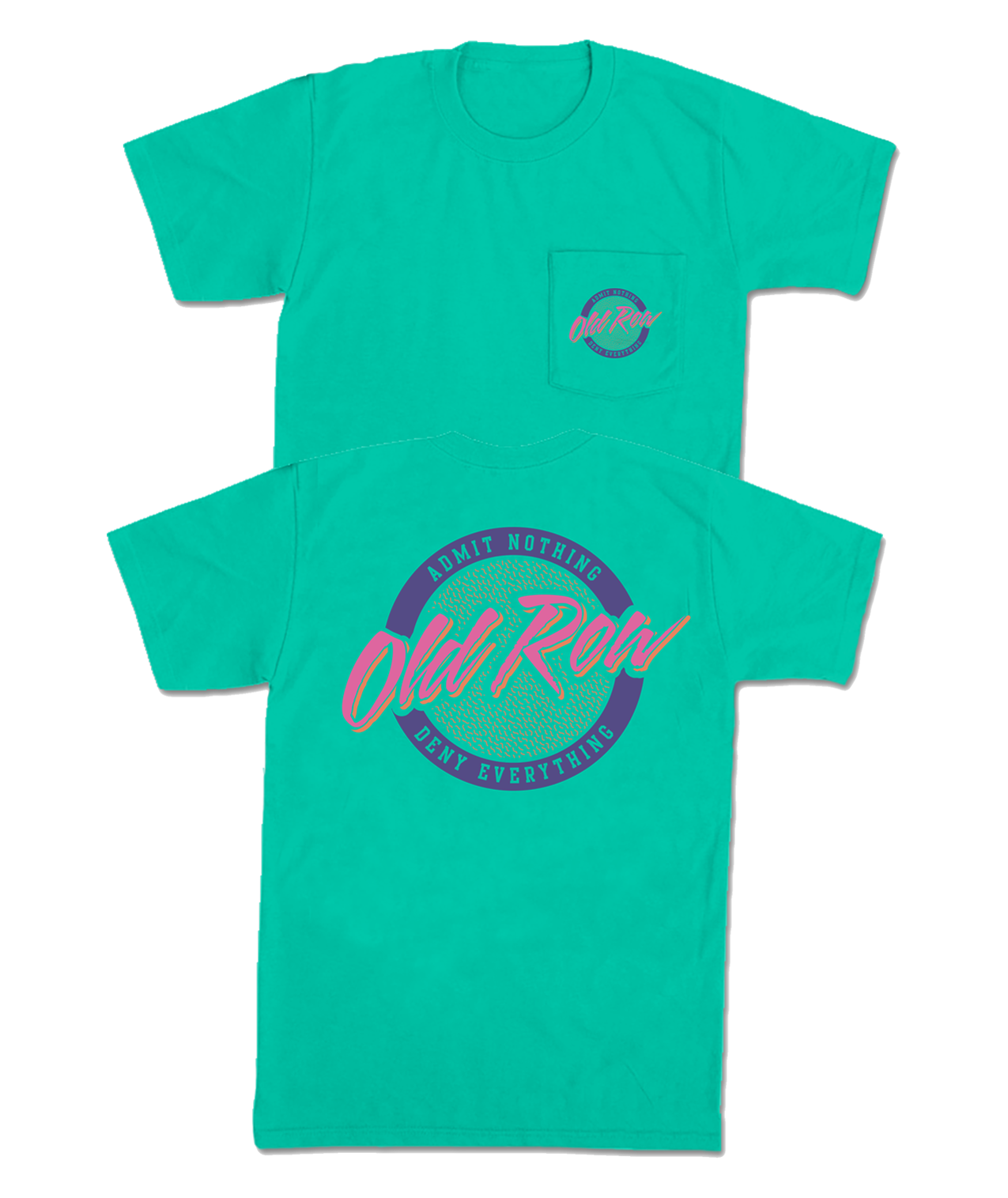 Old Row Outdoors Circle Logo Pocket Tee Island Green Old Row
