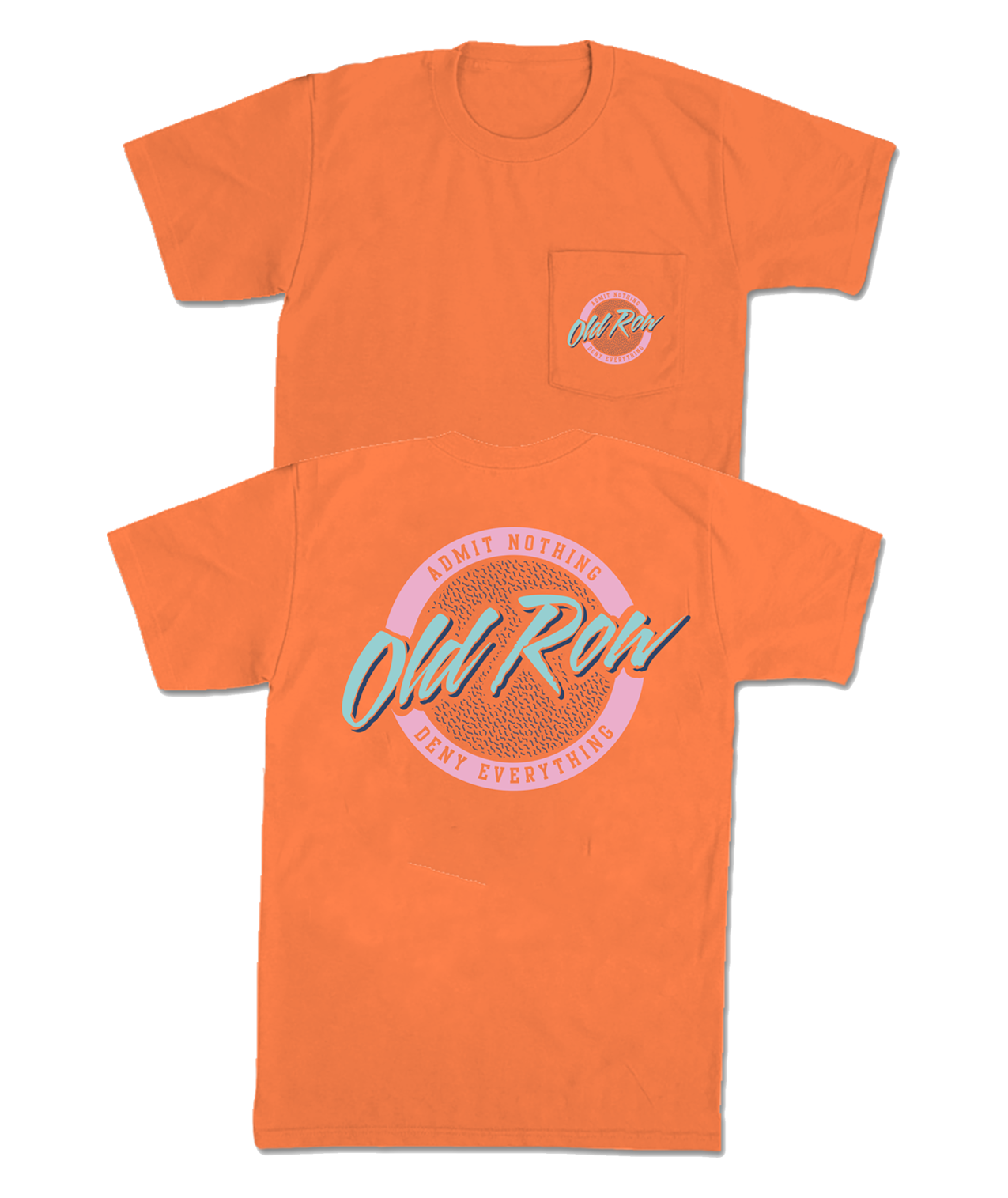 Old Row Outdoors Circle Logo Pocket Tee Melon Old Row
