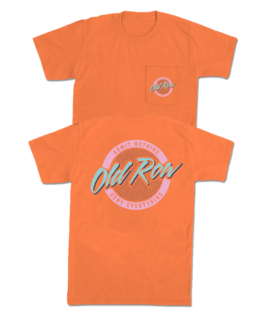 Old Row Outdoors Circle Logo Pocket Tee Melon Old Row
