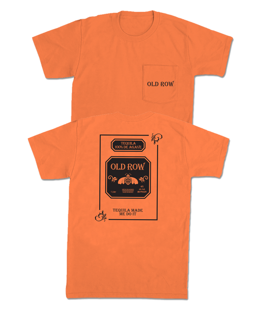 Old Row Outdoors Tequila Made Me Do It Pocket Tee Melon Old Row