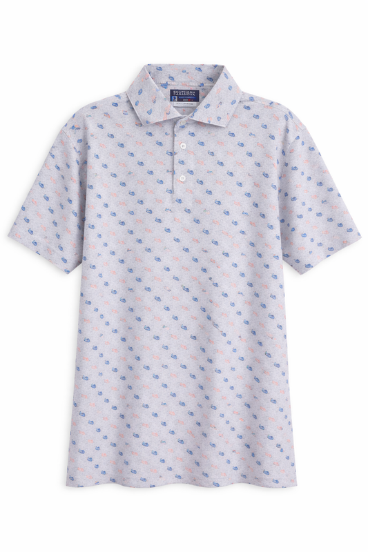 Southern Casanova Polo Air Flow Oyster Bed Print Southern Casanova