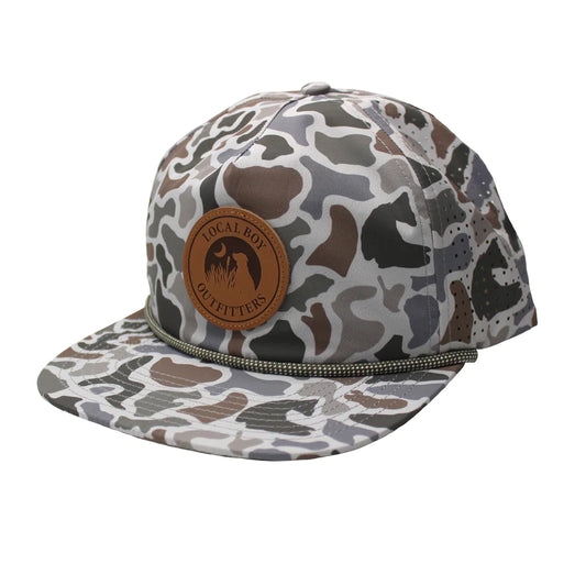 Local Boy Leather Patch Hat Camo