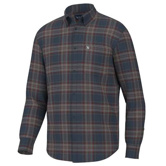 Local Boy Phelan Stretch Flannel Navy/Charcoal/Red
