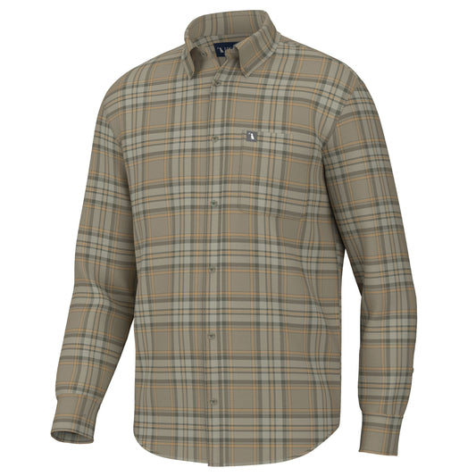Local Boy Phelan Stretch Flannel Tan/Olive/Yellow Local Boy Outfitters