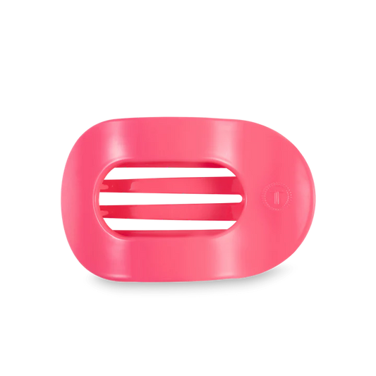 Teleties Pink Medium Flat Round Clip Teleties