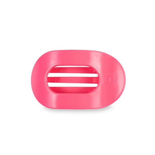 Teleties Pink Small Flat Round Clip Teleties