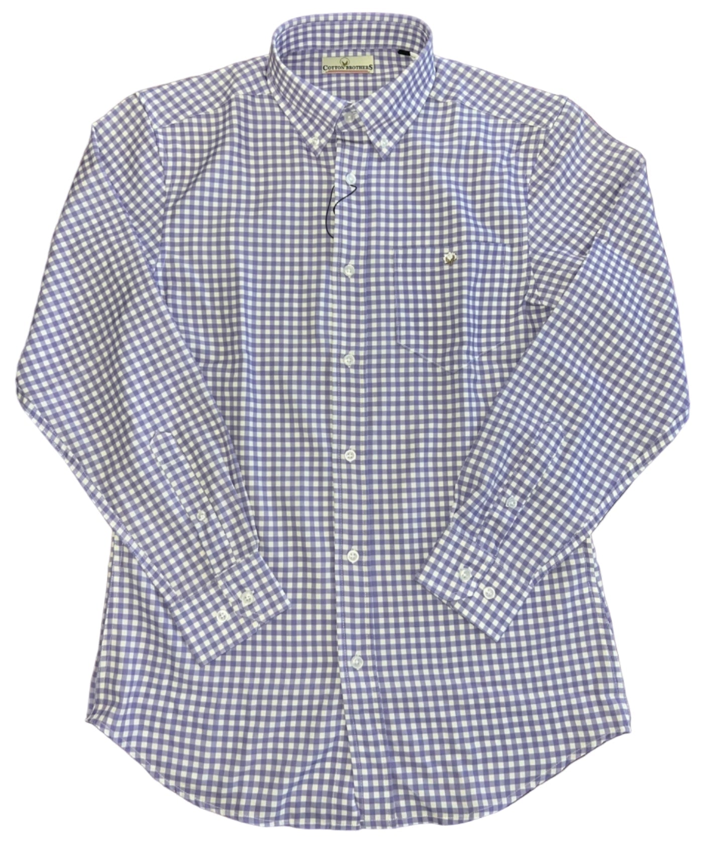 Cotton Brothers Long Sleeve Button Up Dress Shirt White Wister Cotton Brothers