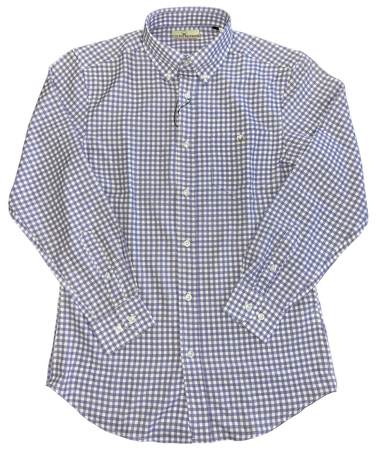 Cotton Brothers Long Sleeve Button Up Dress Shirt White Wister