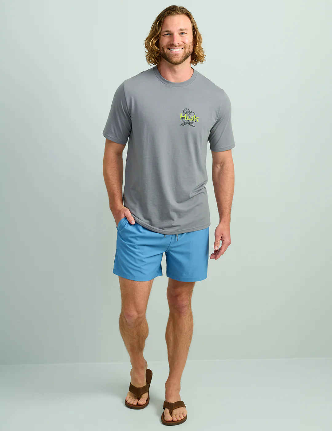 Huk Pursuit Volley Swim Shorts Marolina Blue Huk