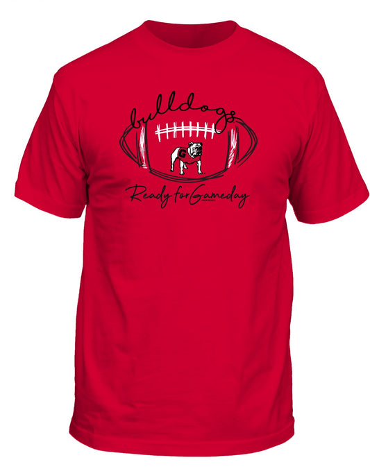 Georgia Bulldogs Ready for Gameday Tee Red