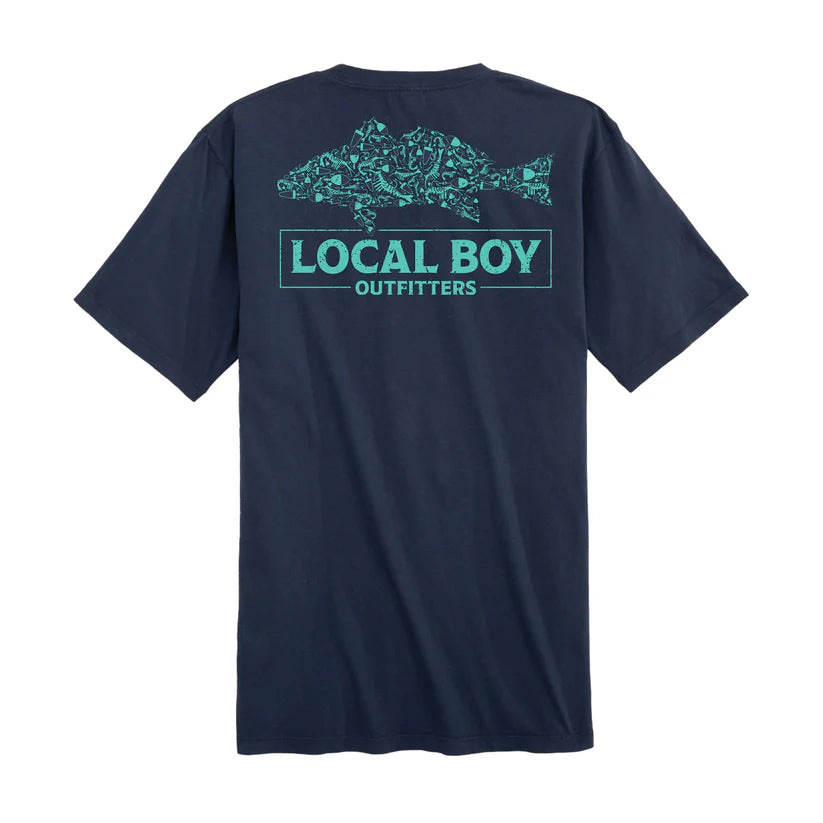 Local Boy Outfitters Youth Redfish Lures T-Shirt China Blue