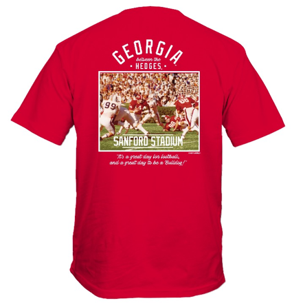Georgia Bulldogs Retro Layout Shirt Red New World Graphics
