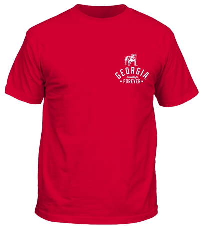 Georgia Bulldogs Retro Layout Shirt Red New World Graphics