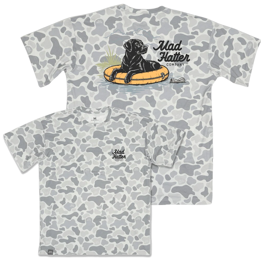 Madhatter River Retriever T-Shirt Fog Camo Mad Hatter