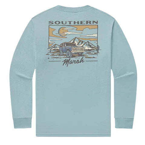 Southern Marsh High Desert Rodeo Washed Moss Blue Long Sleeve Southern Marsh