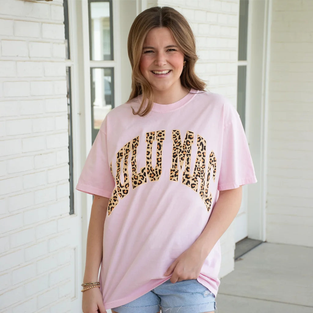 Lulu Mac Leopard Adult Blossom Comfort Colors Tee Lulu Mac