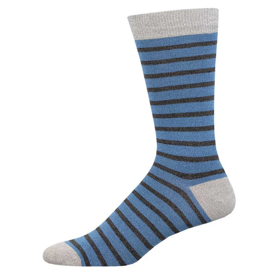 Sock Smith Sailor Stripe Blue and Gray Bamboo Socks Sock Smith