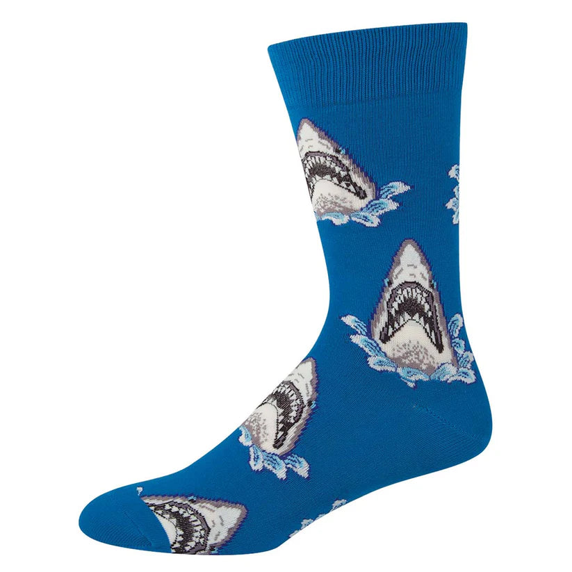Sock Smith Graphic Cotton Crew Shark Attack Sock Smith