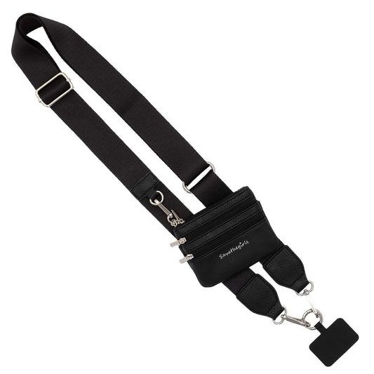 Save The Girls Clip & Go Strap with Zippered Pouch - Black Save The Girls