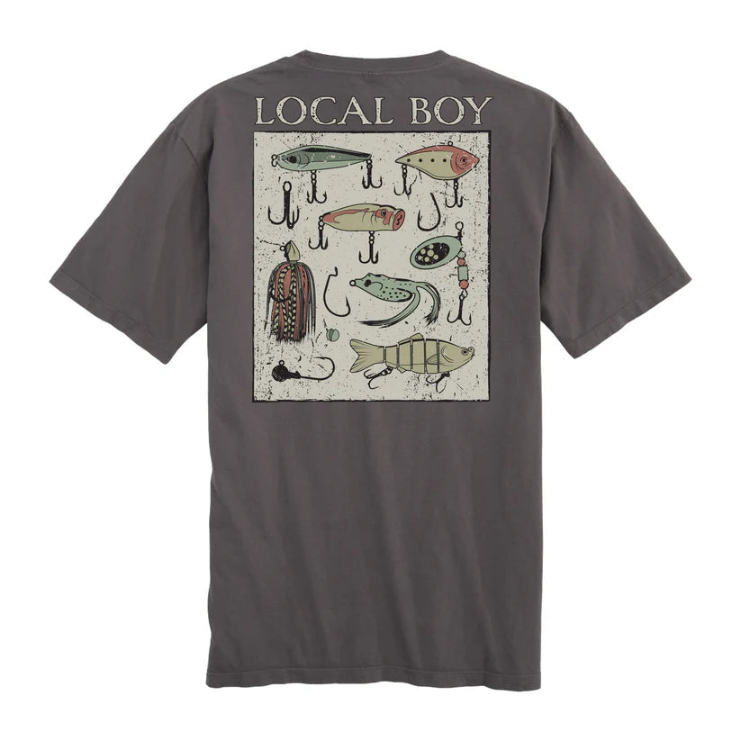 Local Boy Outfitters S/S Tackle Box T-Shirt Gray Local Boy Outfitters