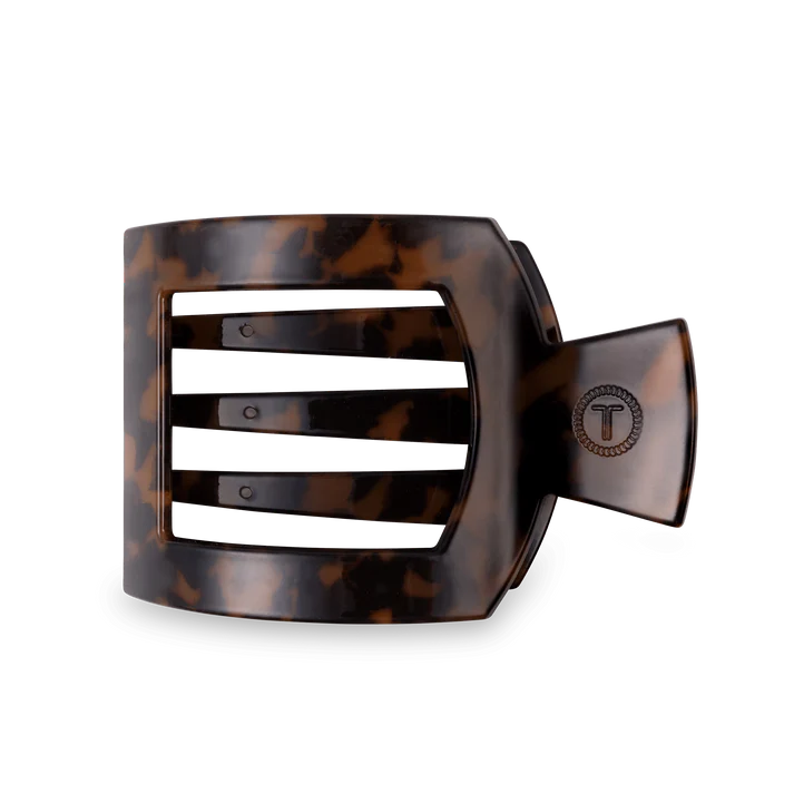 Teleties Tortoise Large Flat Square Hair Clip