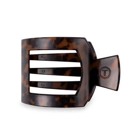 Teleties Tortoise Large Flat Square Hair Clip Teleties