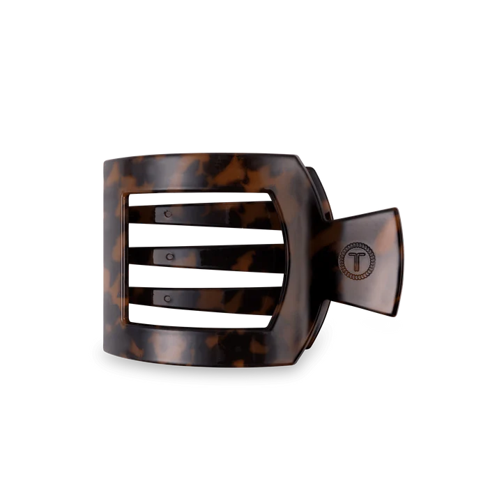 Teleties Tortoise Medium Flat Square Hair Clip