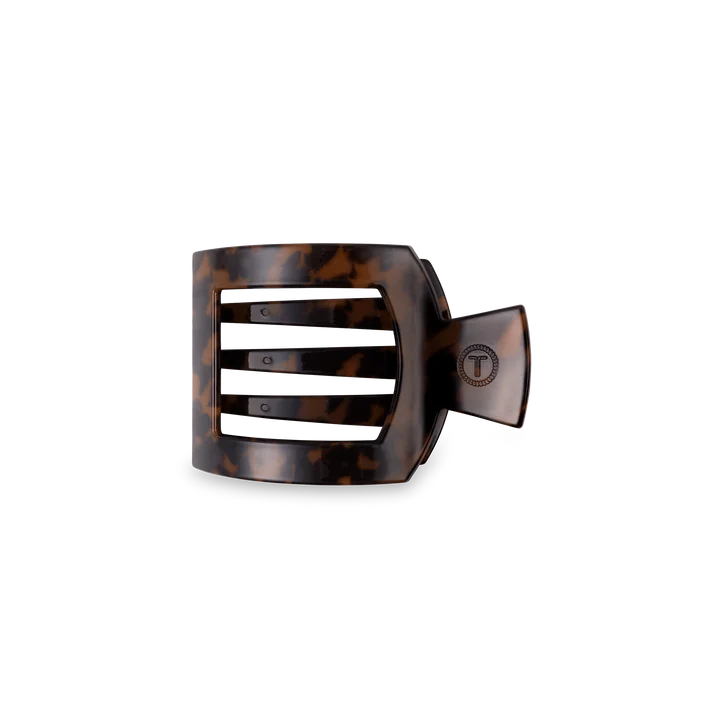 Teleties Tortoise Small Flat Square Hair Clip